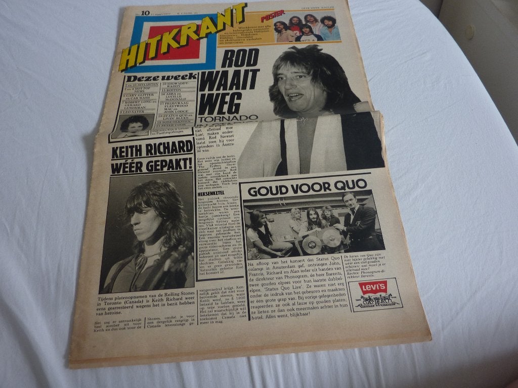 HITKRANT 1977-EAGLES-QUO-G GLITTER-R LONG-BOSTON-ABBA, Verzamelen, Verzenden, 1980 tot heden, Tijdschrift