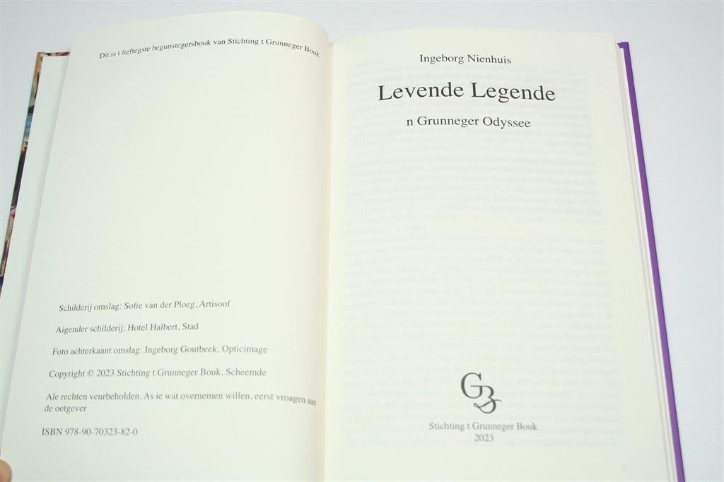 Levende Legende — N Grunneger Odyssee — Ingeborg Nienhuis, Boeken, Ophalen of Verzenden, Zo goed als nieuw