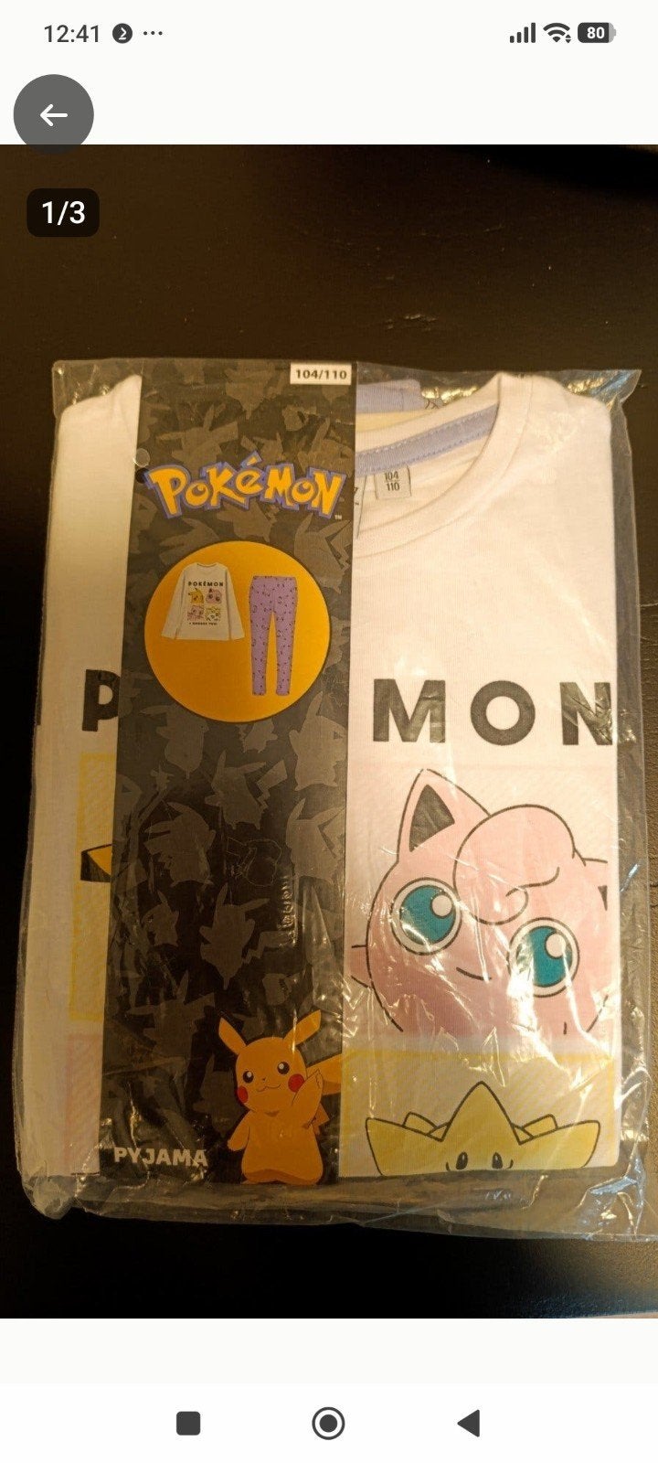 Nieuwe Pokémon Pyjama Set - Maat 104/110, Ophalen of Verzenden, Nieuw, Pokémon, Jongen of Meisje