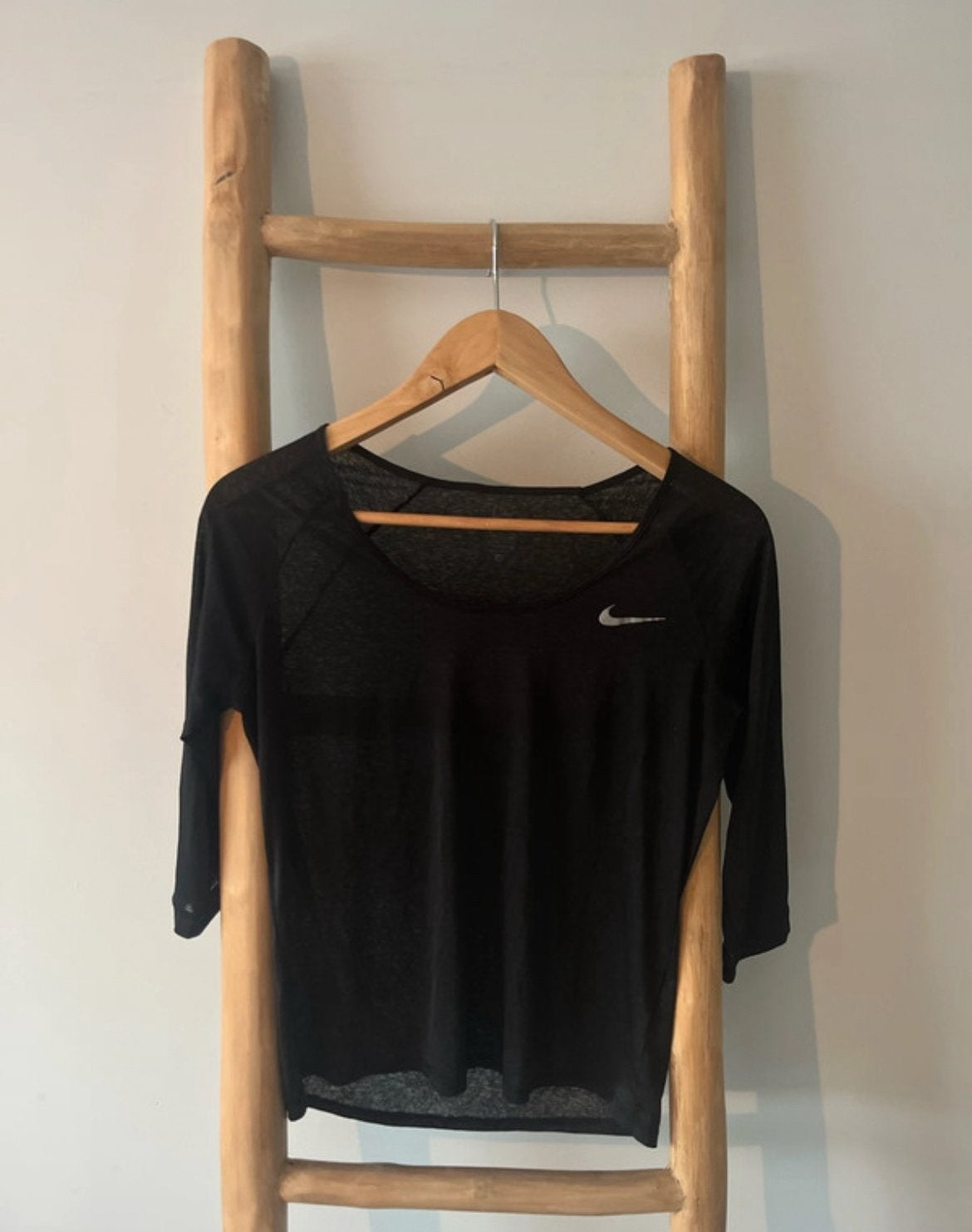 Zwarte Nike Sporttop, Zwart, Ophalen of Verzenden, Korte mouw, Maat 36 (S)