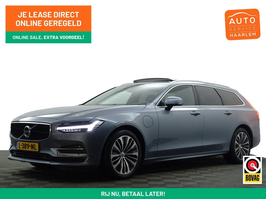 Volvo V90 2.0 T8 AWD Inscription Aut- Head Up, Elek Trekhaak, Auto's, Volvo, Automaat, Stof, 4 cilinders, Blauw