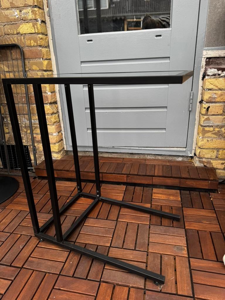 GRATIS OPHALEN bijzettafel, Huis en Inrichting, Tafels | Bijzettafels, Minder dan 55 cm, Metaal of Aluminium, Rond, Zo goed als nieuw