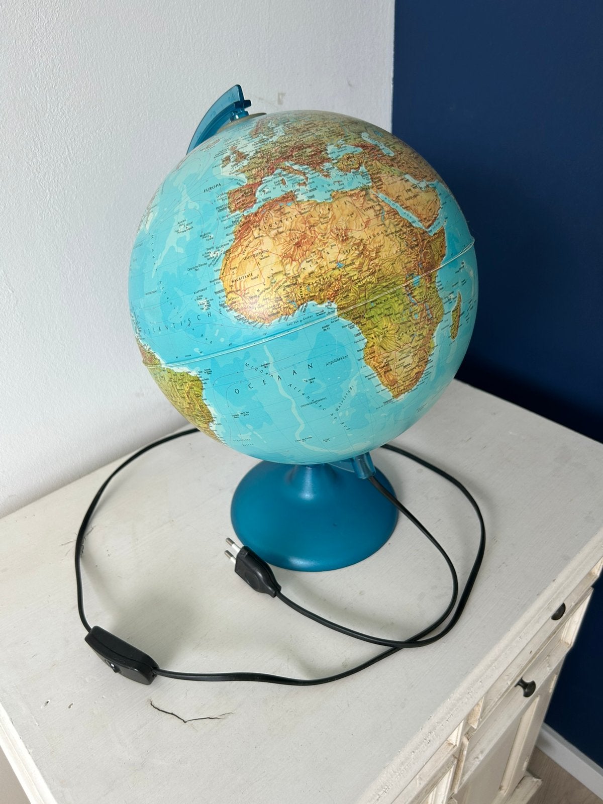 Verlichte Wereldbol - Educatief en Decoratief, Ophalen, Verlicht, Gebruikt
