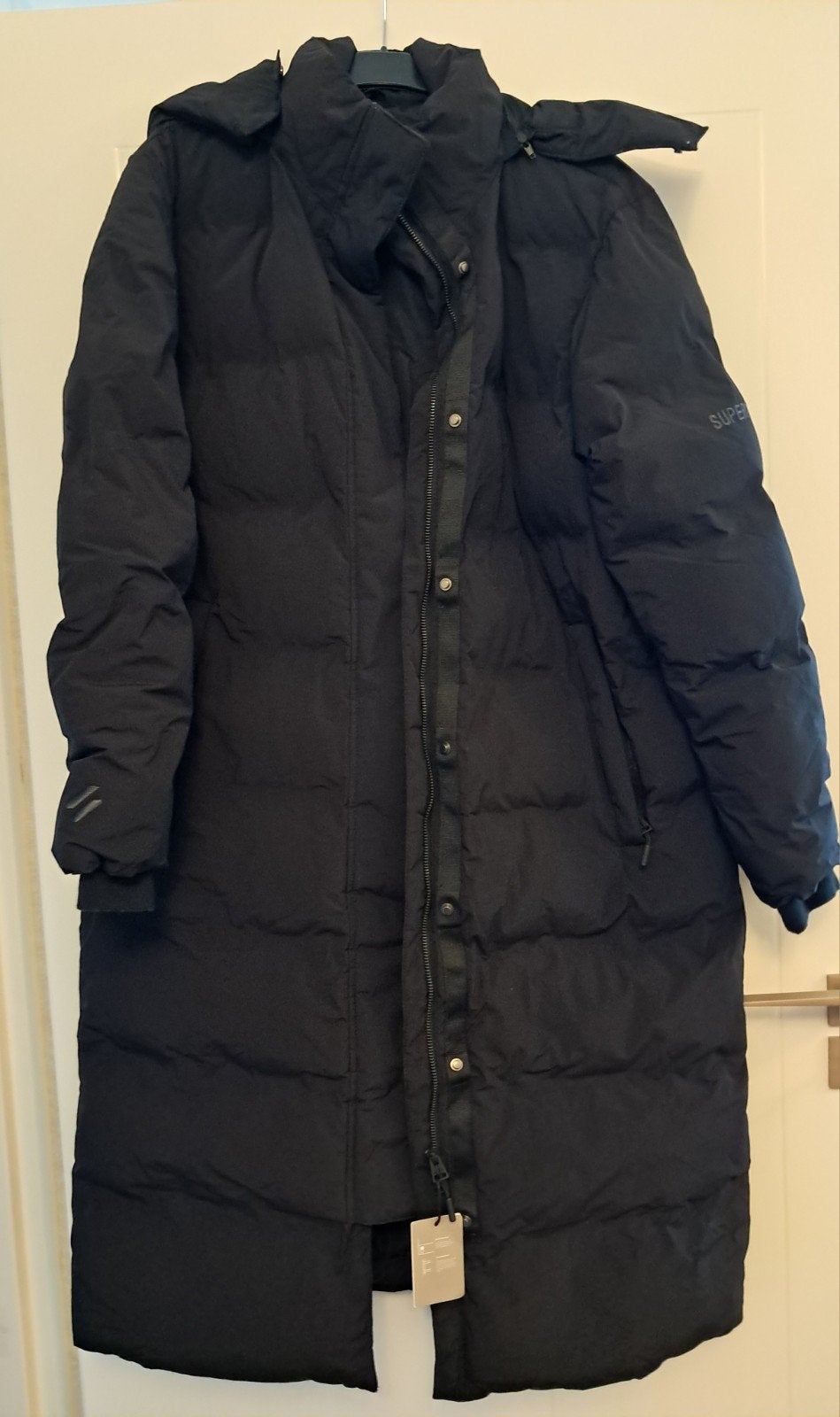 Superdry puffer winter jas, nieuw met kartjes, Ophalen of Verzenden, Zo goed als nieuw, Maat 36 (S), Blauw