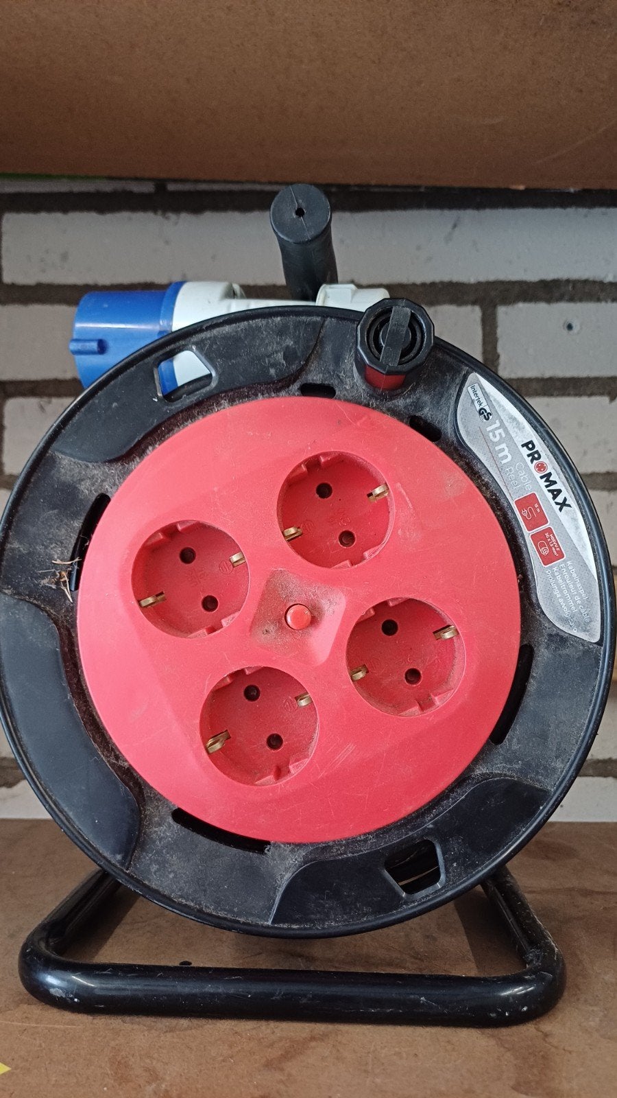 Promax 15 meter caravan stekker kabelhaspel, Ophalen of Verzenden, Gebruikt