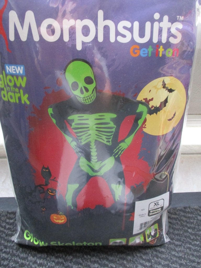 Morphsuits Glow in the Dark Halloween verkleedpak XL Nieuw, Ophalen of Verzenden, Halloween, Kleding, MORPHSUITS