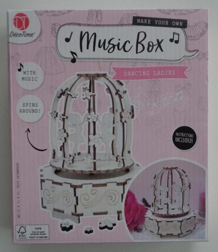 Deco Time Muziekdoos 'Dancing Ladies' - Zelf Maken, Nieuw, Hobby en Vrije tijd, Ophalen of Verzenden, Nieuw, Knutselwerk