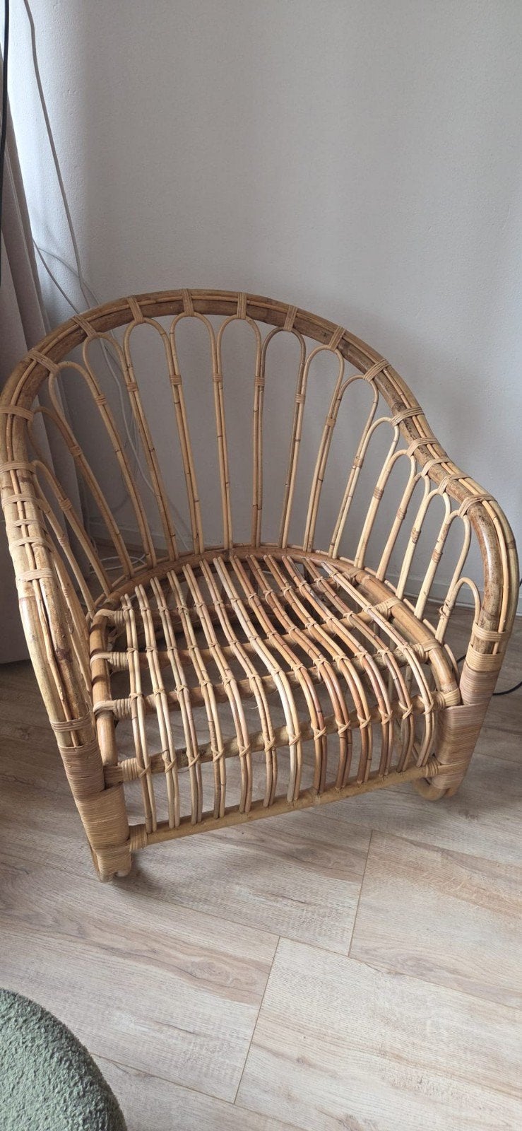 Rotan fauteuil - Vintage look, Huis en Inrichting, Ophalen, Gebruikt, 75 tot 100 cm, Vintage, Bohemian