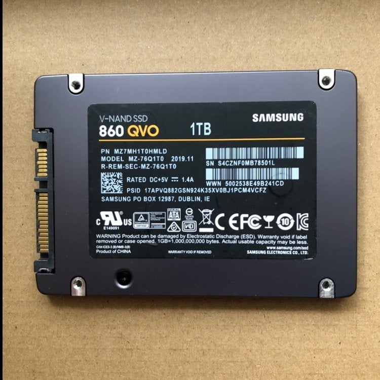 Samsung 860 QVO SATA 2.5" SSD 1TB, Intern, Nieuw, Ophalen of Verzenden, 1TB
