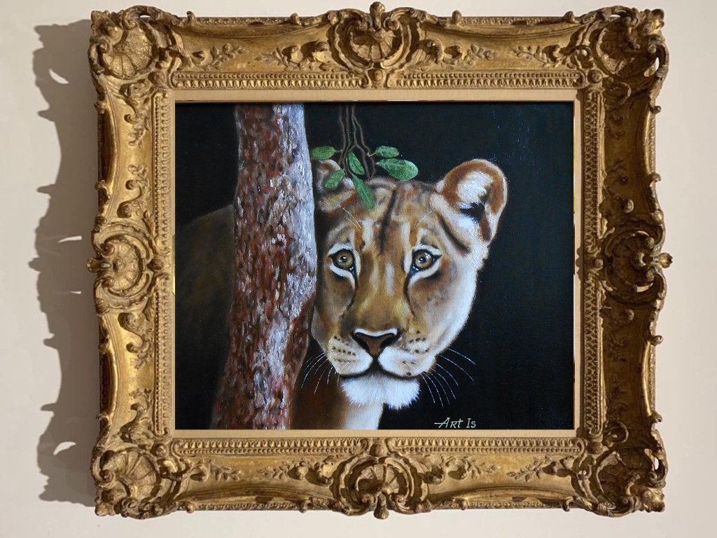 "Leeuw" Schilderij, Verzenden