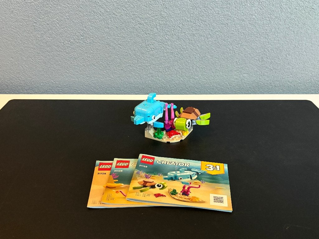 Lego Creator 31128 Dolfijn en Schildpad, Lego, Ophalen of Verzenden, Zo goed als nieuw, Compleet