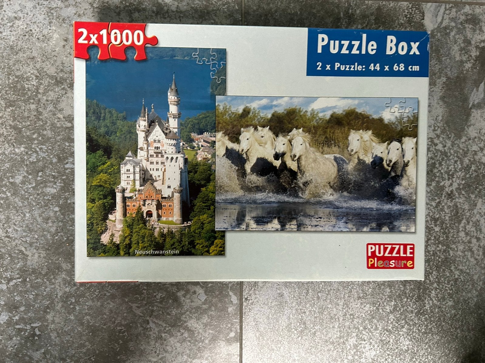 2 in 1 puzzel 1000 stukjes, Ophalen of Verzenden, 500 t/m 1500 stukjes, Zo goed als nieuw