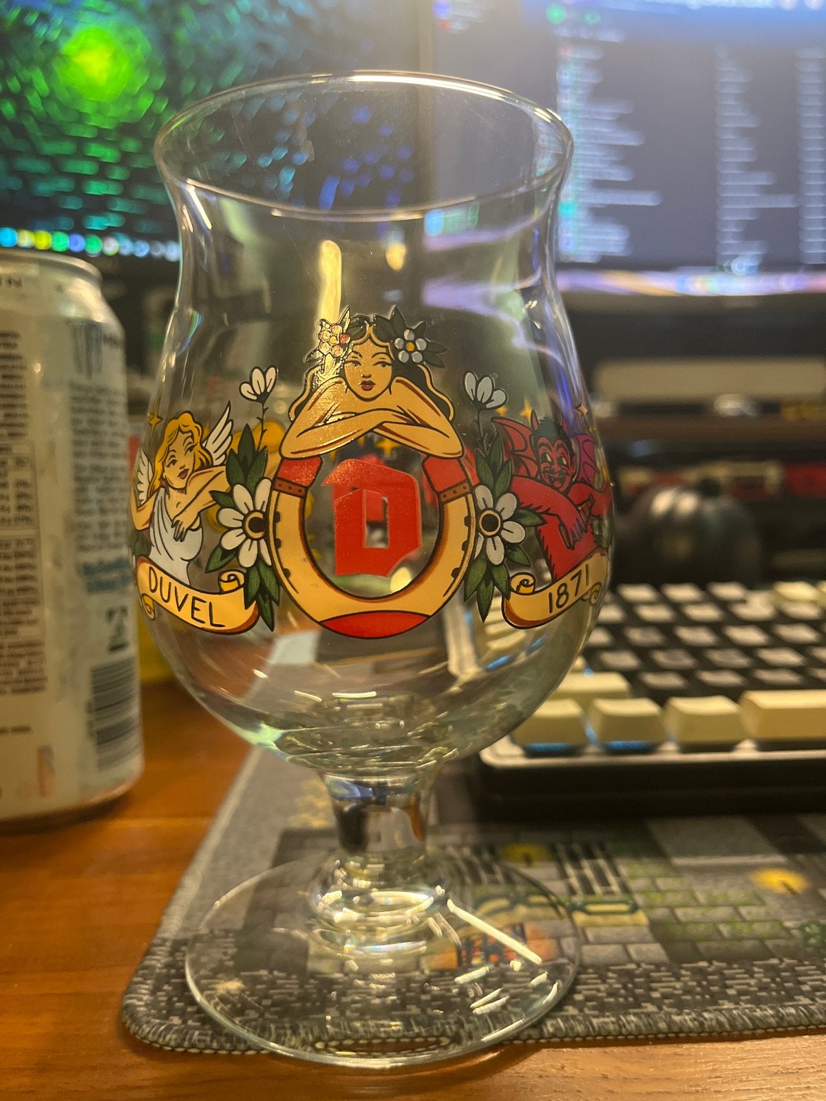 Uniek Duvel glas, zgan, Antiek en Kunst, Ophalen of Verzenden