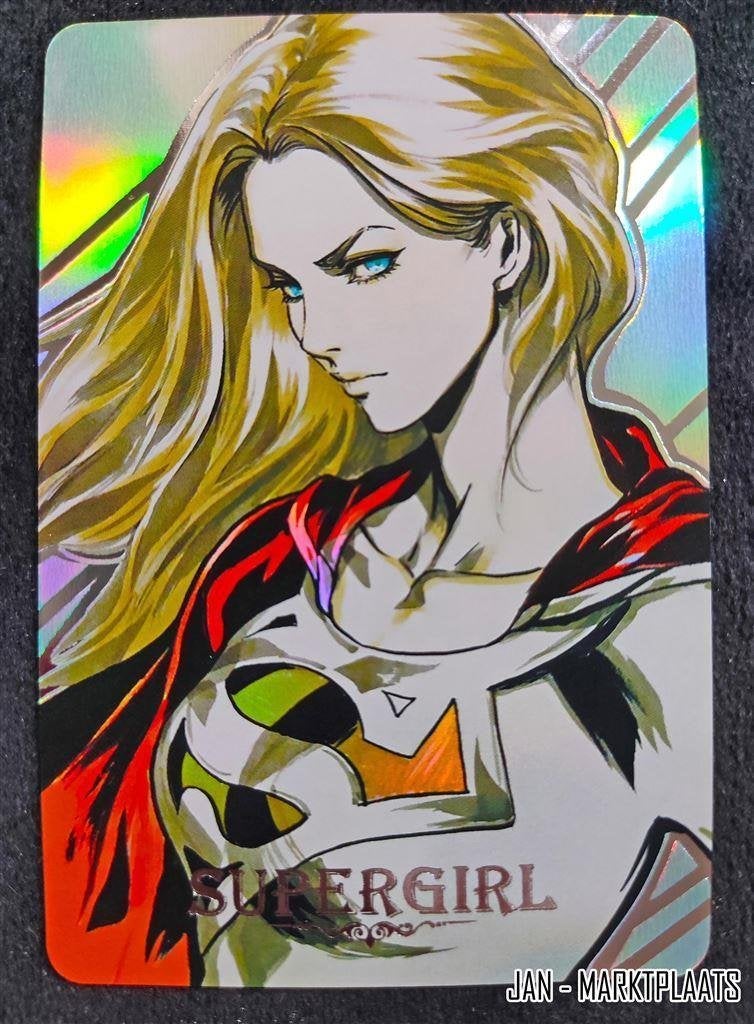 SUPERGIRL DC Art Rainbow Holo Foil Card #5 super girl, Verzenden, Kuifje, Nieuw, Beeldje of Figuurtje