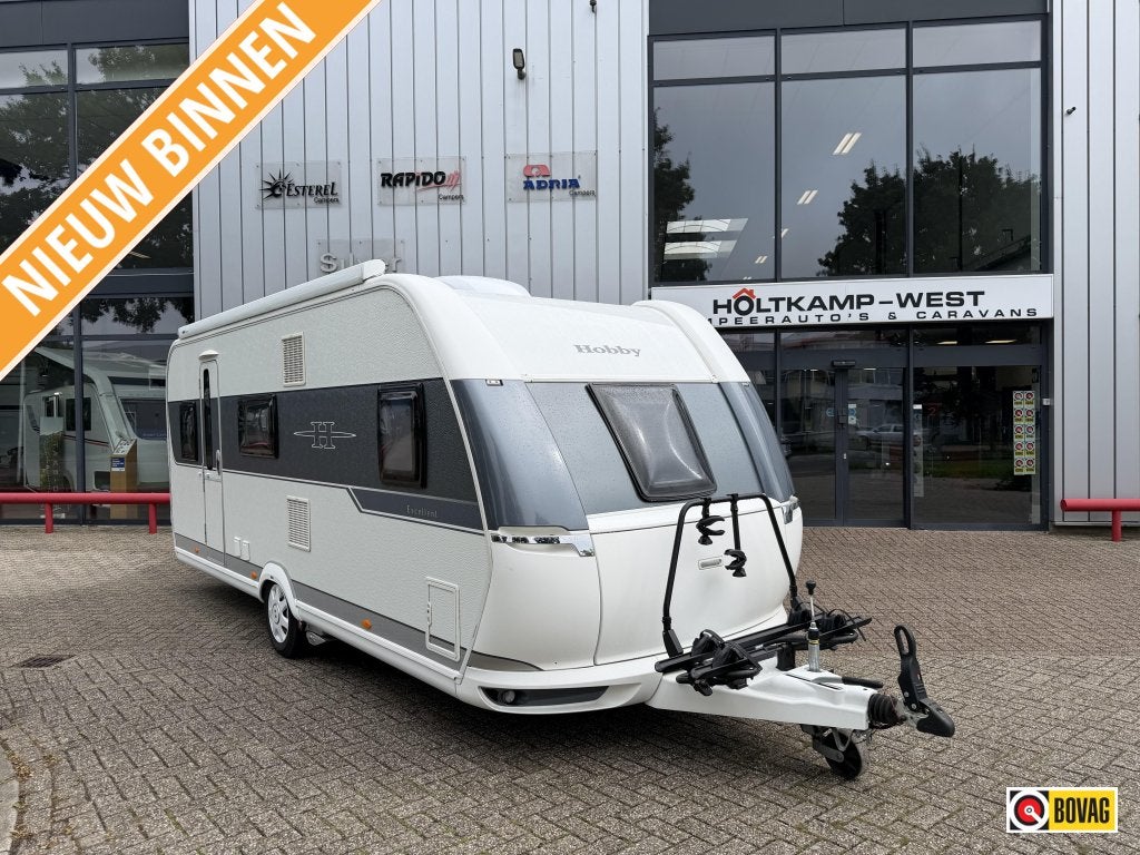Hobby Excellent 540 KMFE Familie caravan, Dwars-stapelbed, Hobby, Bedrijf, 5 tot 6 meter
