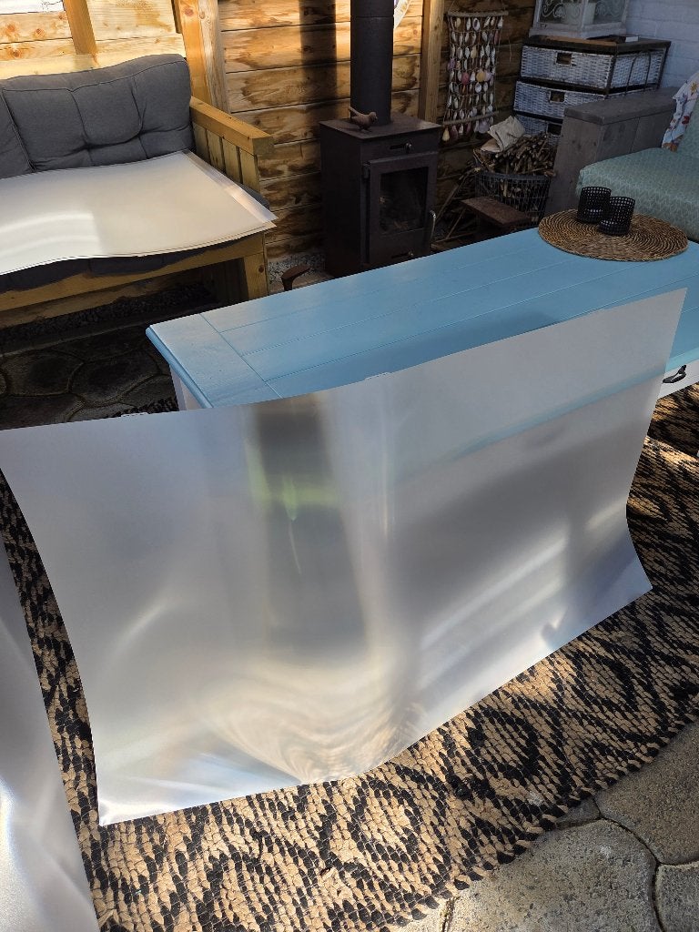 Plexiglas Polycarbonaat Plastic. 121,5cm x 68,5cm x 0,3mm, Ophalen, Zo goed als nieuw, Kunststof