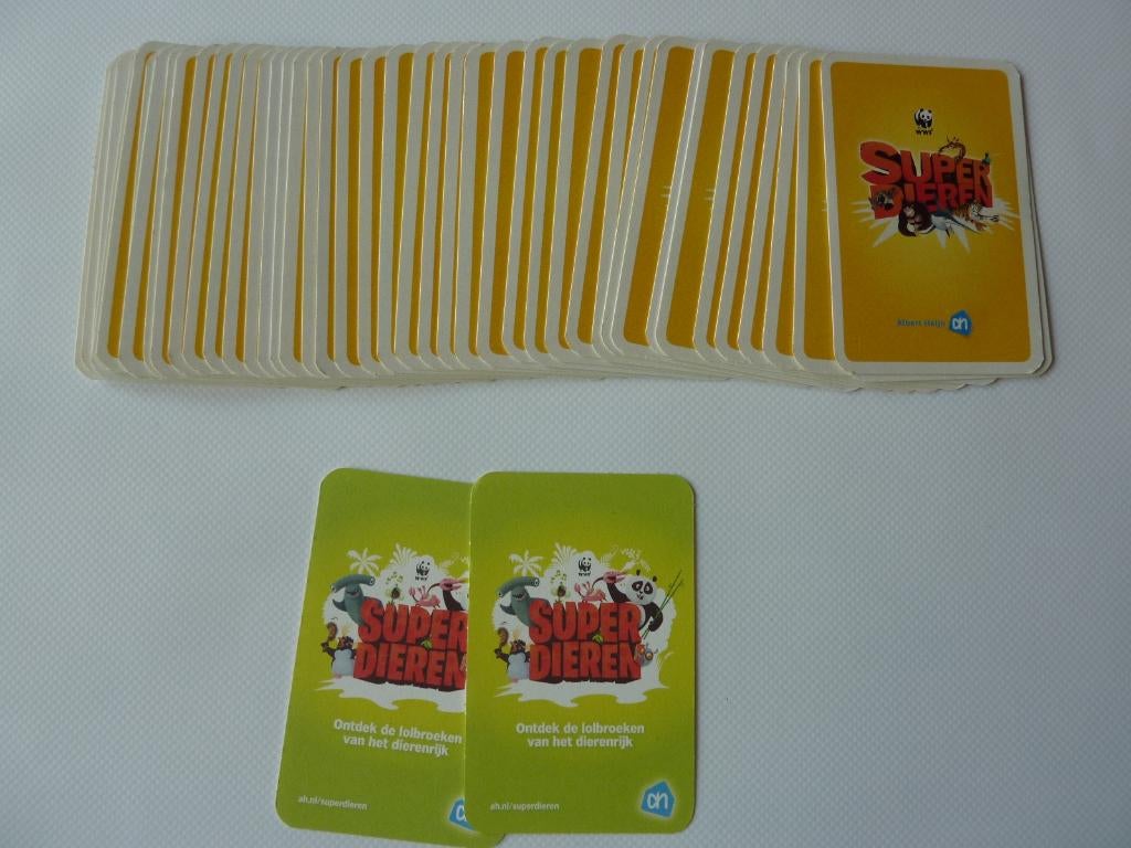 AH superdieren kaartjes van gele serie, Verzamelen, Supermarktacties, Albert Heijn, Ophalen of Verzenden
