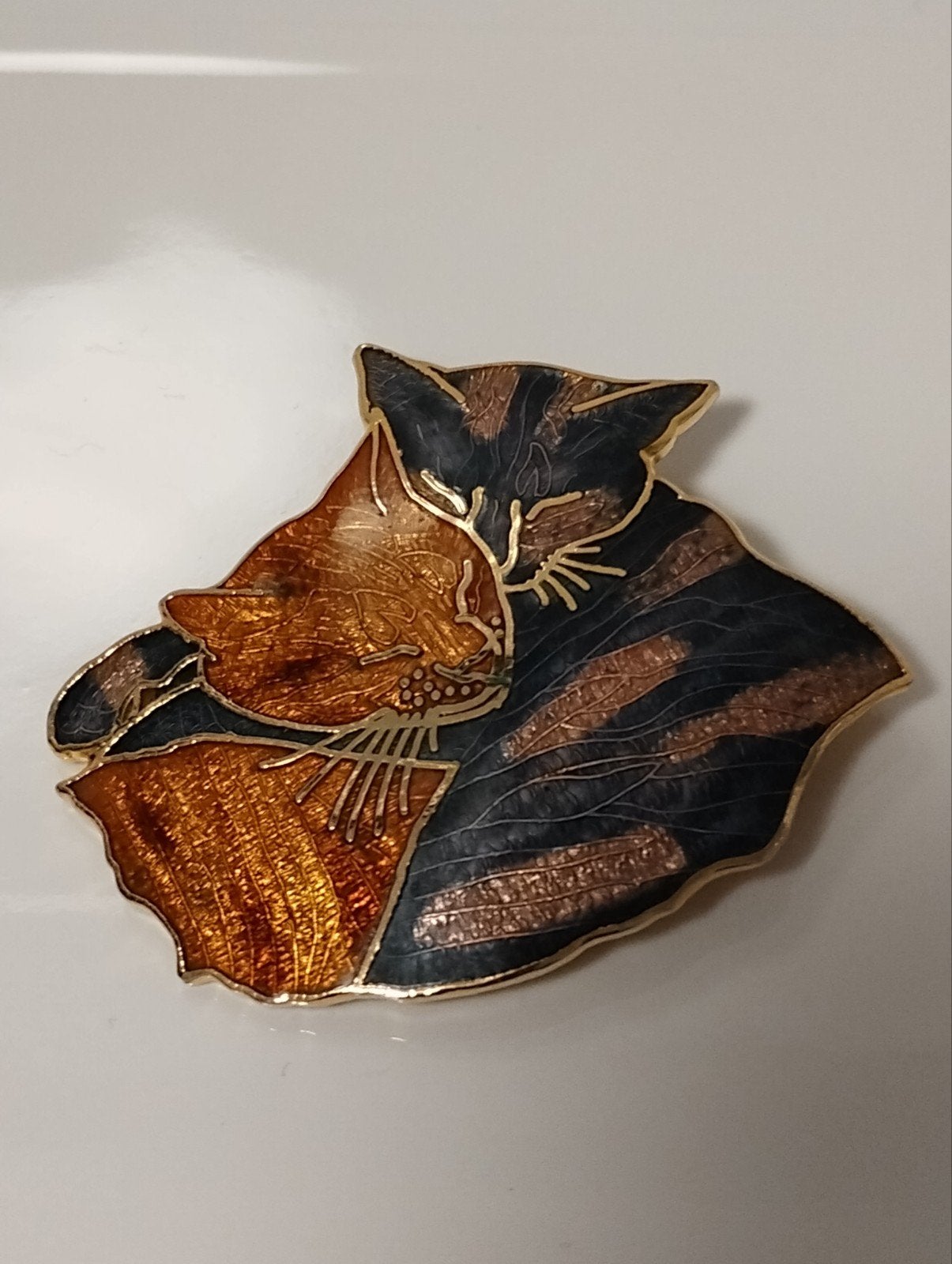 Franciens katten broche, Ophalen of Verzenden, Nieuw, Zilver, Overige materialen