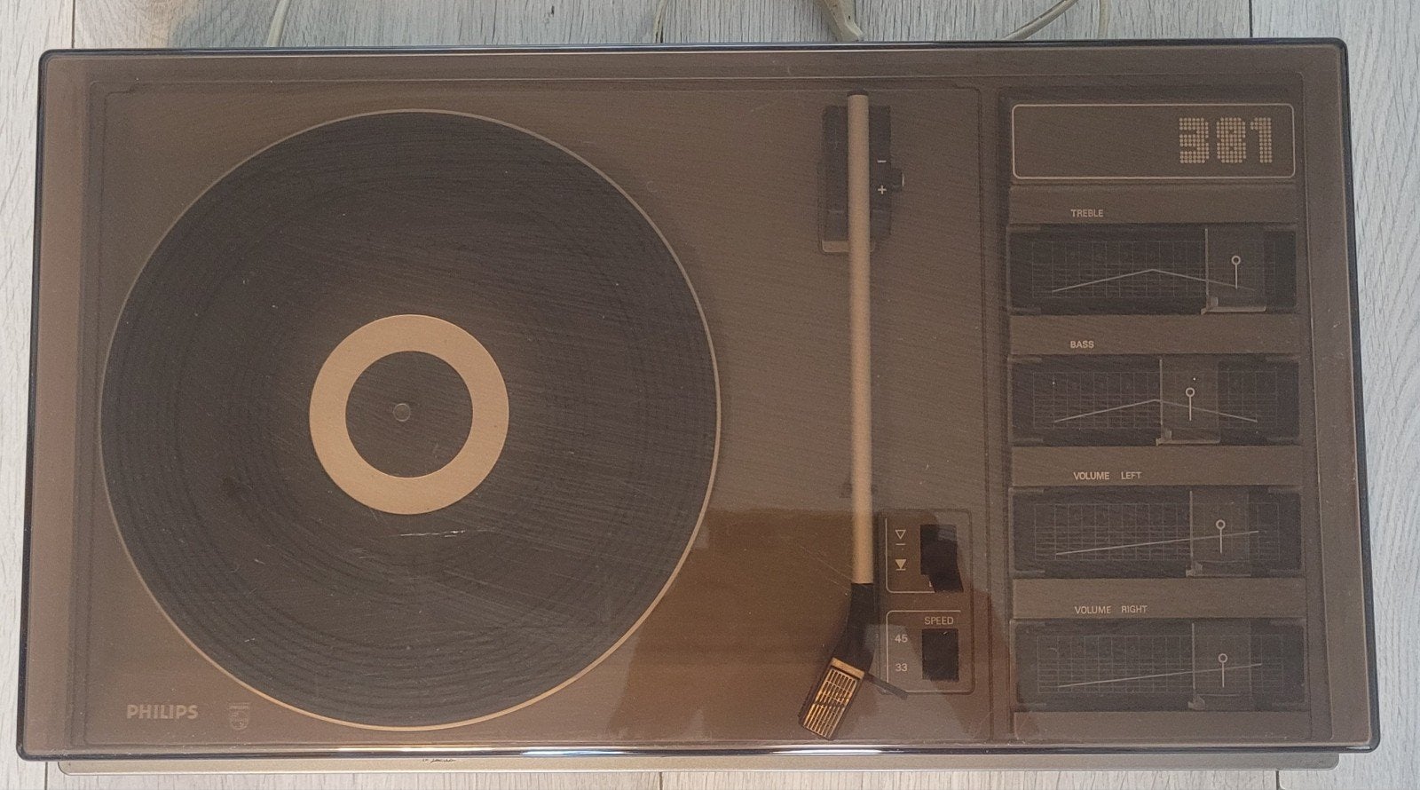 Philips 381 Platenspeler - Vintage Audio Erfgoed, Philips, Pitch-regelaar, Ophalen of Verzenden, Zo goed als nieuw