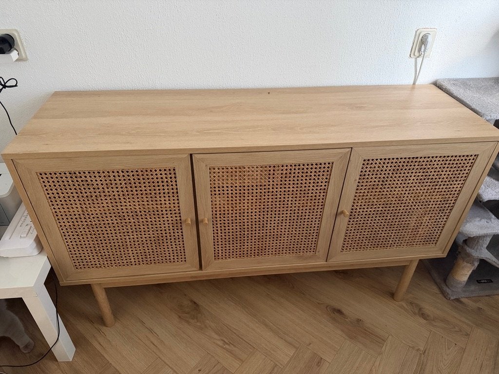 JYSK HALMSTAD dressoir te koop, Ophalen, 100 tot 150 cm, Eikenhout, Zo goed als nieuw