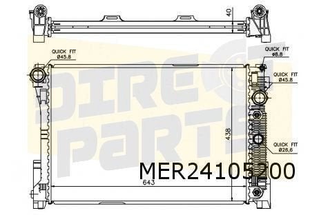 Mercedes C/CLS/E/GLK radiateur OES! A2045003103, Auto-onderdelen, Motor en Toebehoren, -, Verzenden, Nieuw, -