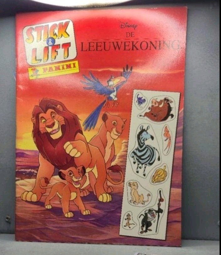 Disney De Leeuwenkoning Stick & Lift Panini Stickerboek, Verzamelen, Ophalen of Verzenden, Zo goed als nieuw, Strip of Tekenfilm
