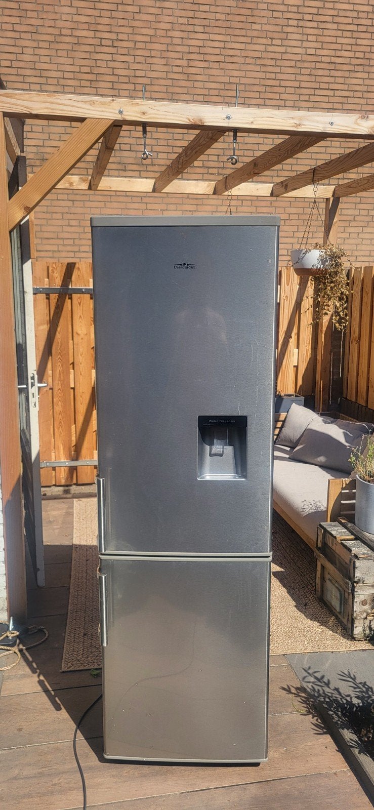 Everglades Koelkast met vriesvak en waterdispenser, Ophalen, Gebruikt, 200 liter of meer, 60 cm of meer