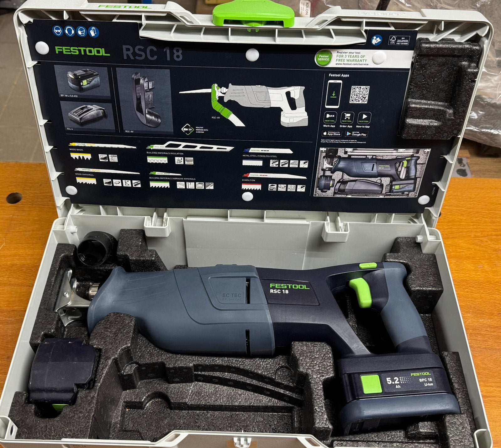 Festool recipro RSC 18 EB met batterij, Ophalen, Zo goed als nieuw