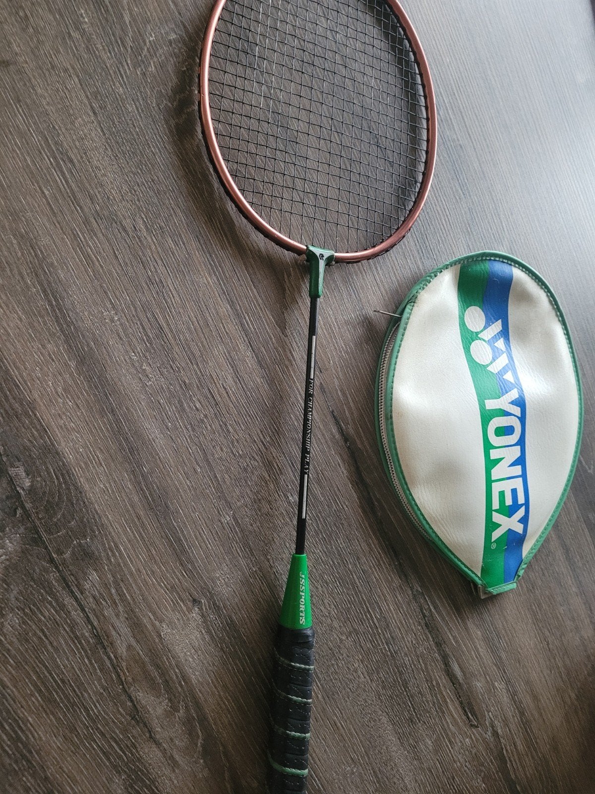 Vintage Yonex bedmintonracket met hoes - Voor de verzamelaar, Ophalen of Verzenden, Gebruikt, Racket, Overige merken