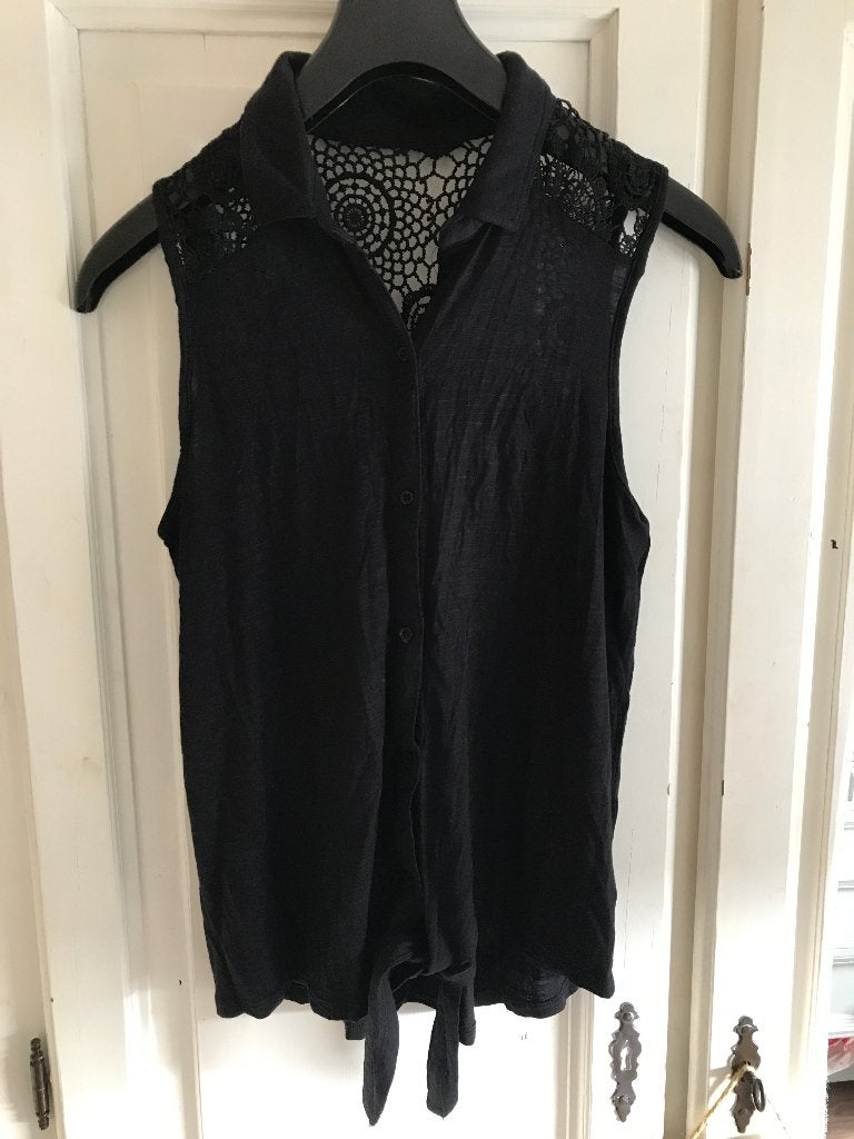 mouwloze opknoop blouse (Eksept), Kleding | Dames, Zwart, Ophalen of Verzenden, Eksept, Maat 36 (S)