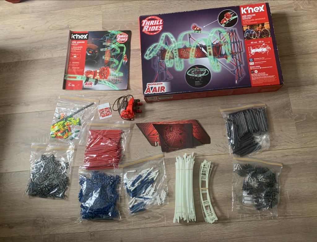 K'nex Thrill Rides: Propel A'Air achtbaan met motor, Ophalen of Verzenden, Gebruikt, K'nex