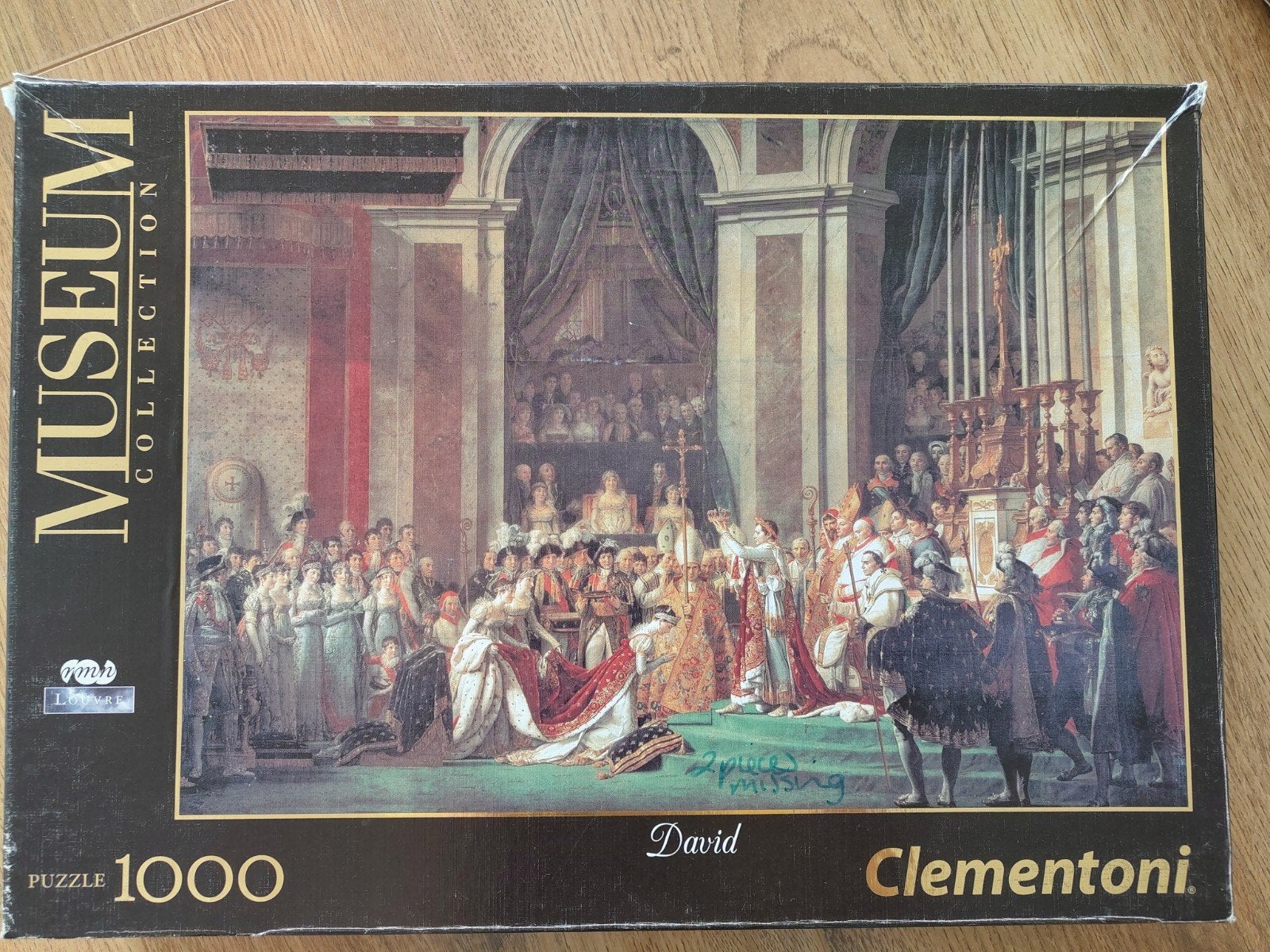 Clementoni Museum Collection 'Kroning van David' Puzzel, Ophalen of Verzenden, 500 t/m 1500 stukjes, Gebruikt, Legpuzzel