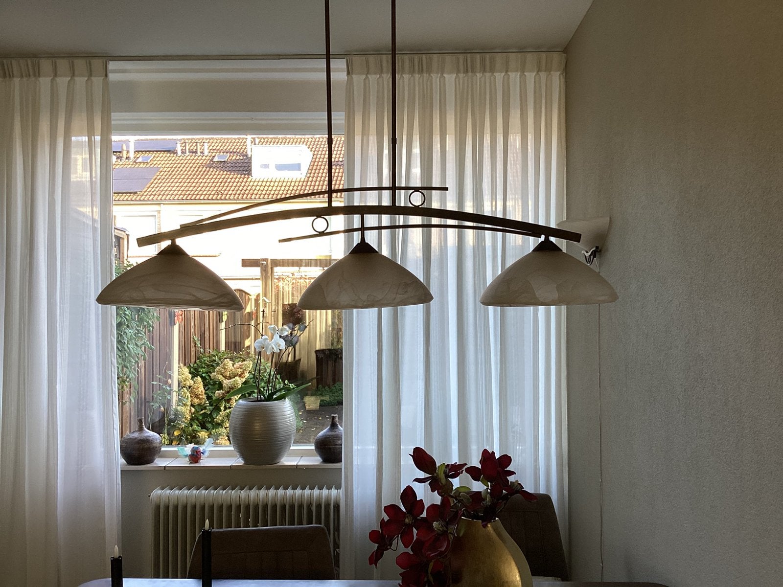 Mooie glazen hanglamp, Huis en Inrichting, Ophalen, Zo goed als nieuw