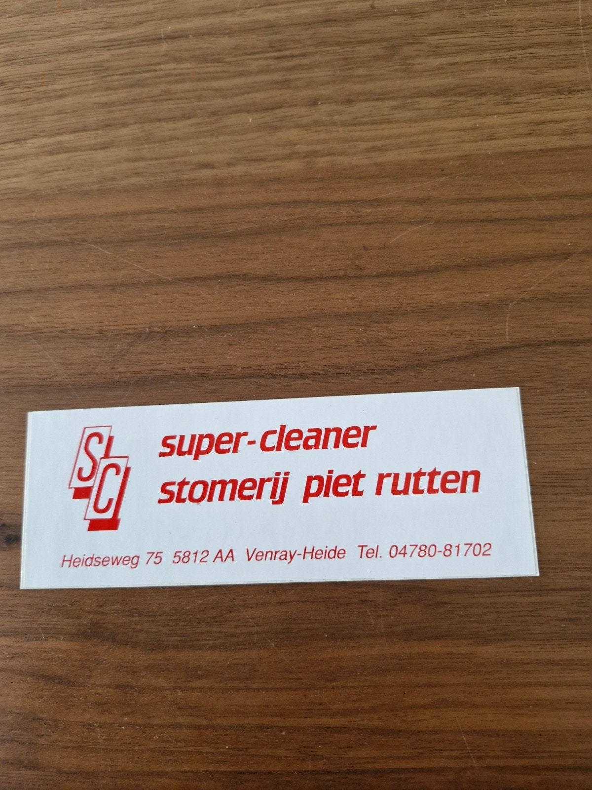 10281 Sticker Super-Cleaner Stomerij Piet Rutten VenrayHeide, Ophalen of Verzenden, Gebruikt, Bedrijf of Vereniging