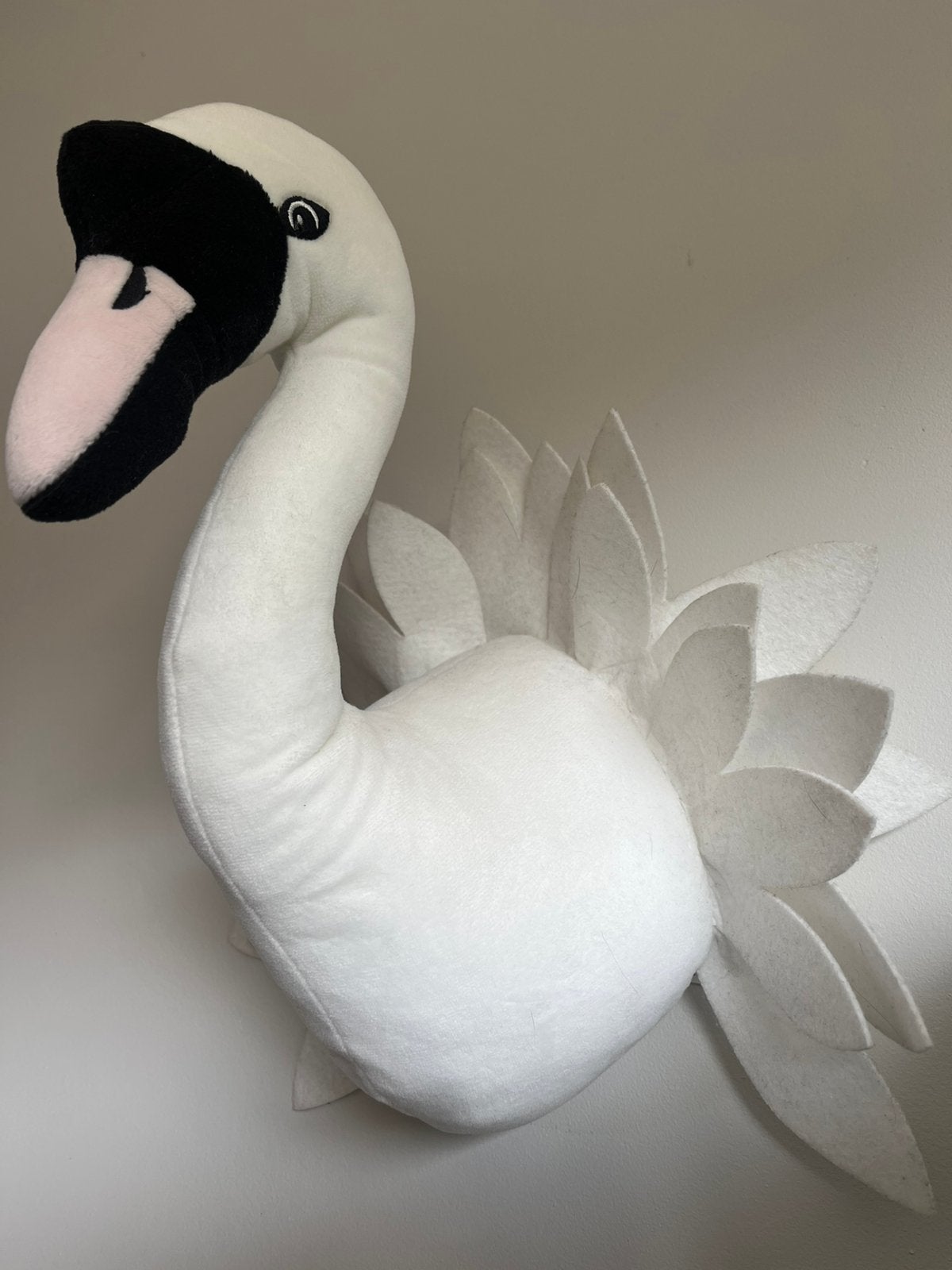 Witte Zwaan Wanddecoratie – Pluche Muurdecoratie, Ophalen, Wanddecoratie