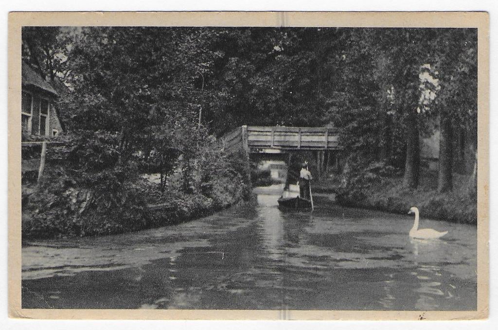 Giethoorn oude gelopen Ansichtkaart ( B3032 ), Ophalen of Verzenden, 1960 tot 1980, Gelopen, Overijssel