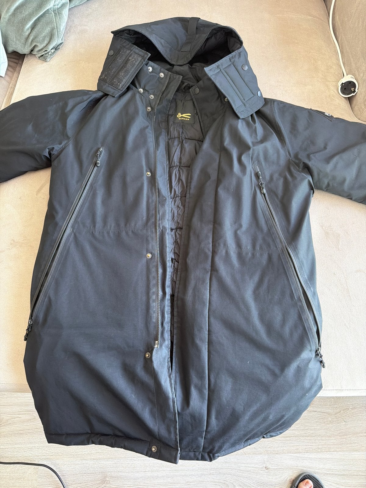 Denham Lowland Series Jas - Rits defect, sluit wel, Ophalen, Gedragen, Overige maten, Zwart