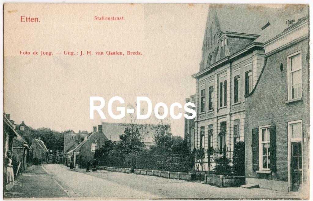 Ansichtkaart - Briefkaart Etten - Stationstraat ca. 1905, Ophalen of Verzenden, Voor 1920, Ongelopen, Noord-Brabant