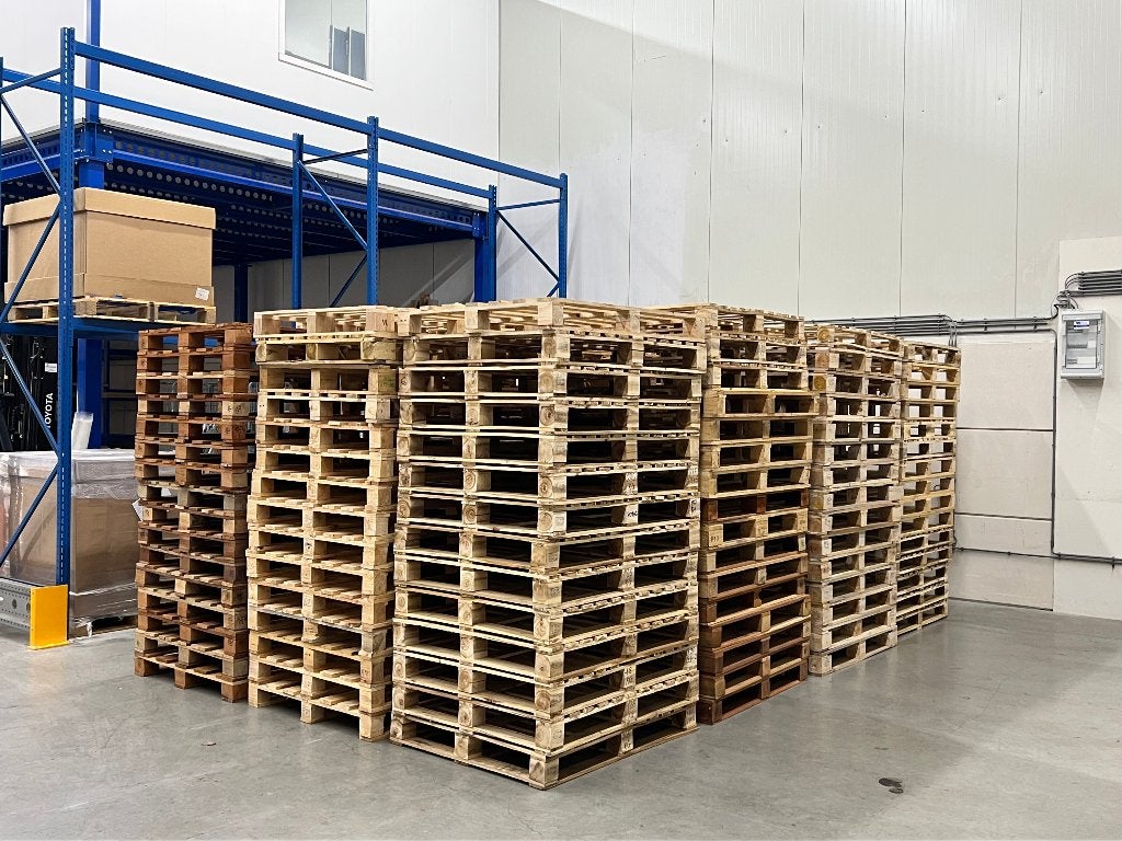 180 ISPM15 HT Blokpallets 100x120 cm – 1x gebruikt, Ophalen, Gebruikt, Minder dan 25 mm, Overige typen