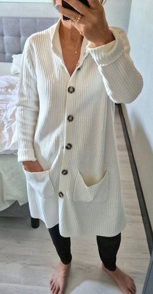 Prachtig wit lang vest van Studio Anneloes, maat M, Kleding | Dames, Maat 38/40 (M), Studio Anneloes, Wit, Ophalen of Verzenden