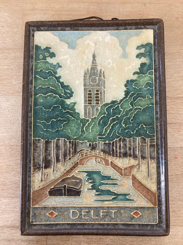 Cloisonne tegel vintage, Ophalen of Verzenden