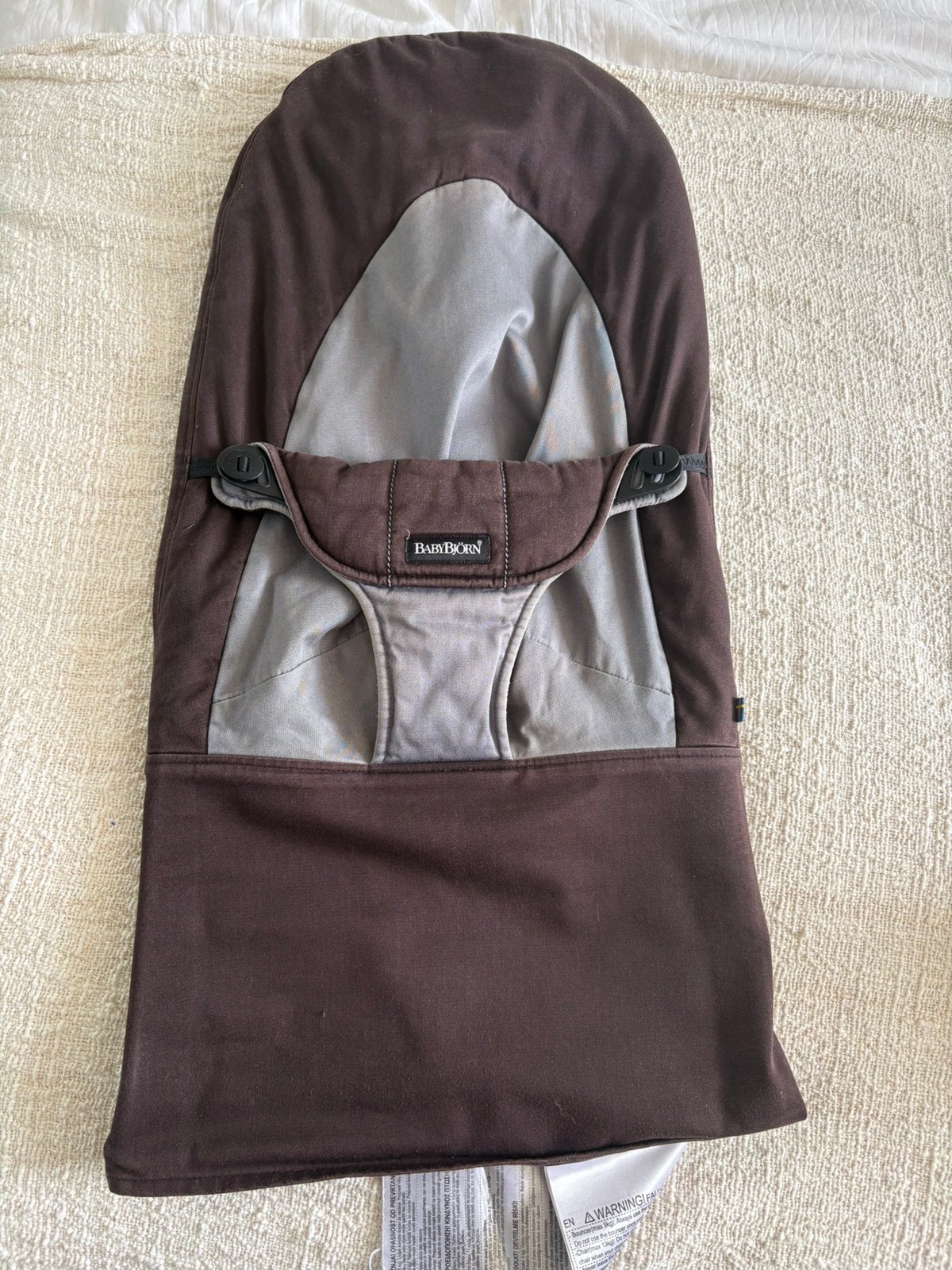 Babybjorn hoes zwart grijs, Kinderen en Baby's, Wipstoeltjes, Ophalen of Verzenden, Zo goed als nieuw