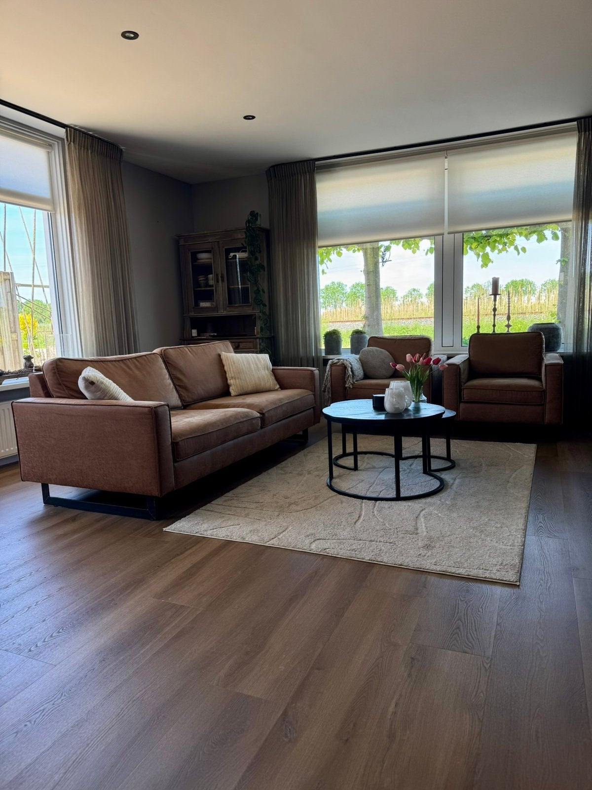 Bank + love seats, Huis en Inrichting, Ophalen, Zo goed als nieuw