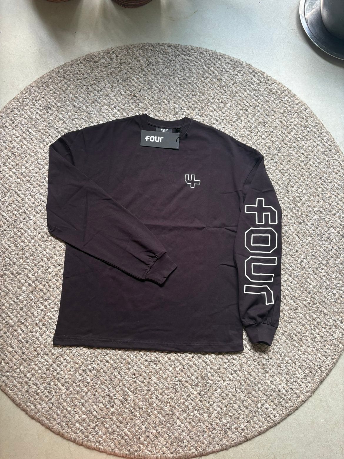 Zwarte nieuwe four amsterdam longsleeve Maat L, Kleding | Heren, T-shirts, Ophalen of Verzenden, Nieuw, Maat 52/54 (L), Zwart