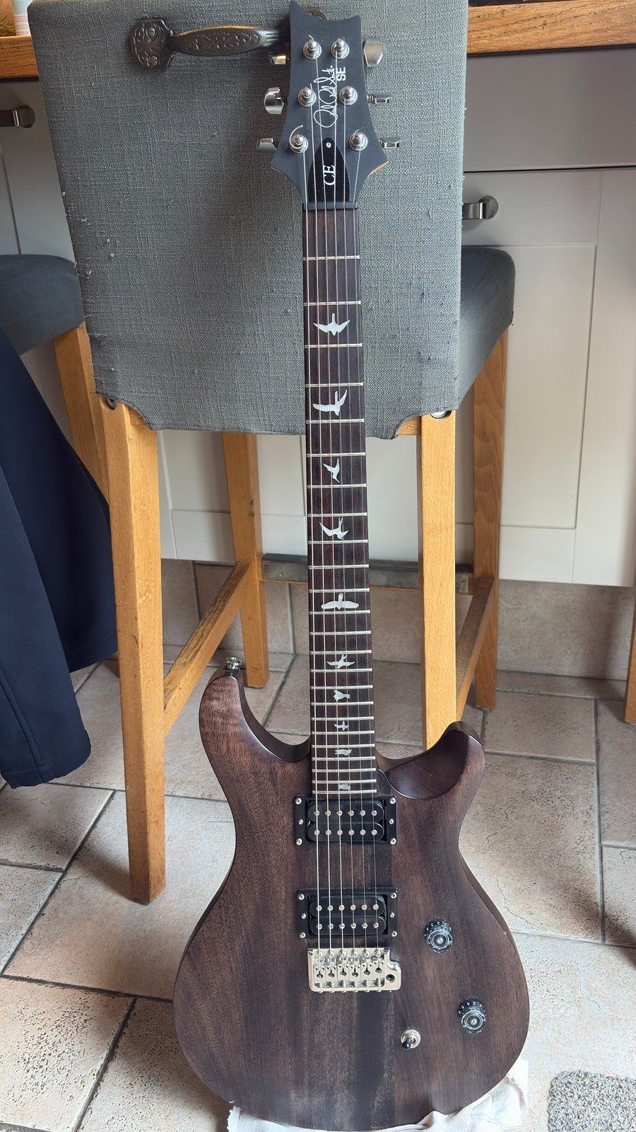 PRS CE SE Standard 24 Satin Charcoal Elektrische Gitaar, Muziek en Instrumenten, Ophalen, Gebruikt, Solid body, Paul Reed Smith