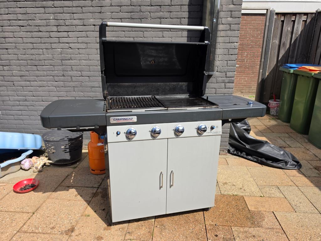 Campingaz LS4 Gasbarbecue en incl. 2x oranje gasfles, Ophalen, Gebruikt, Campingaz