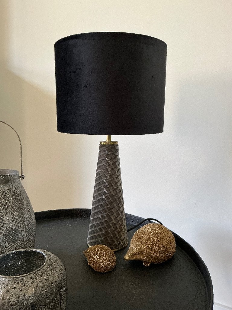Tafellamp: Lucide  EXTRAVAGANZA VELVET, Met schakelaar, Gebruikt, 47 cm, Meerkleurig
