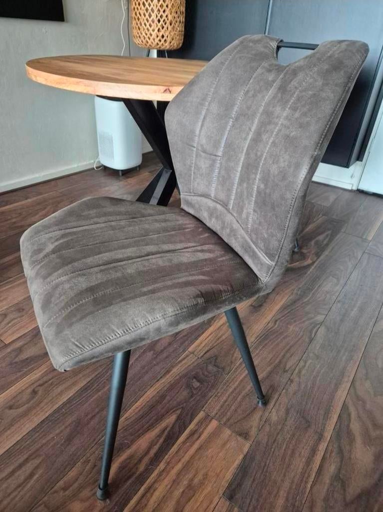 Set 4 stoelen donkergrijs antraciet industrieel, Ophalen