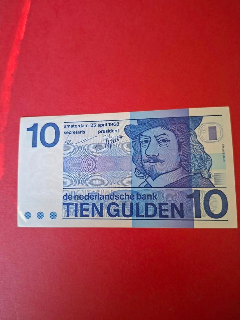 10 gulden Frans Hals Bullseye 1968 in AUNC, Postzegels en Munten, Bankbiljetten | Nederland, Ophalen of Verzenden, 10 gulden, Los biljet
