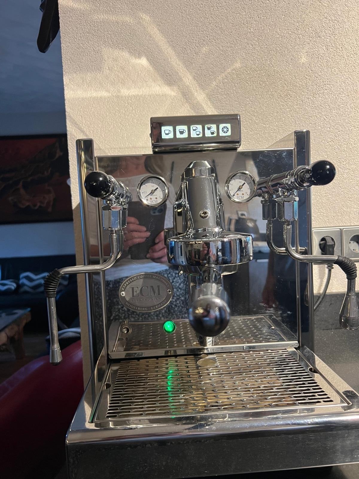 ECM Elektronika 2 Profi Espressomachine, Witgoed en Apparatuur, Koffiezetapparaten, Ophalen, Afneembaar waterreservoir, Gebruikt